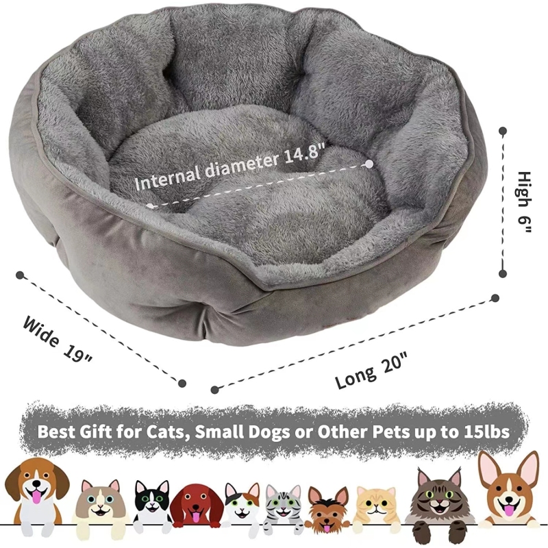 Dog Bed Cat Beds for Indoor Cats Pet Bed Extra Soft Machine Washable