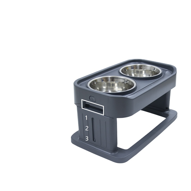 Double Dog Bowl Cat Food Stainless Steel and Water  with Non Skid Silicone Mat Spill Proof For Small Puppy