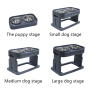 Double Dog Bowl Cat Food Stainless Steel and Water  with Non Skid Silicone Mat Spill Proof For Small Puppy