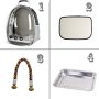 Pet Parrot Carrier Bird Travel Bag Space Capsule Transparent Backpack Breathable 360 Sightseeing