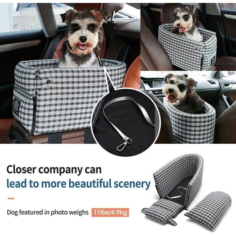 Amazon New Model Dog Booster Car Seat Pet Elevated Car Ride Seat for Small Dogs or Cats Travel Bed pet bed eco friendly