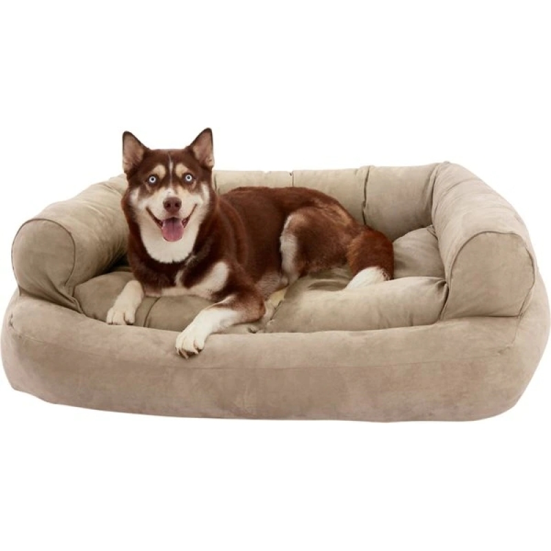 Overstuffed Cat Dog Bed Removable Cover Luxury Soft Plush Warm Pet Bed Washable Pet Bed Sofa