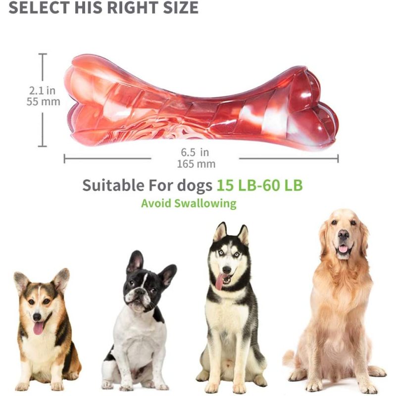 Dog Toys for Aggressive Chewers, Indestructible Durable Dog Chew Toys, Non-Toxic Food Grade Nylon Dog Bone Toy Reduces Boredom