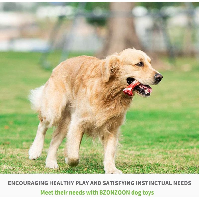 Dog Toys for Aggressive Chewers, Indestructible Durable Dog Chew Toys, Non-Toxic Food Grade Nylon Dog Bone Toy Reduces Boredom