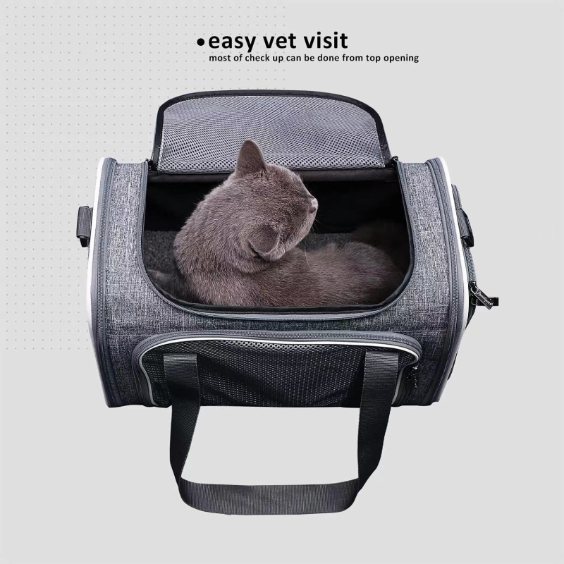 Easy Vet Visit Pet Carrier for Medium Cats and Small Dogs Comfortable and Convenient Airline Approved