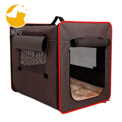 Black Custom Soft-Sided Carrying Bag Dog Cat Travel Cage Portable Foldable Pet Carrier Cage With Mesh