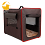 Black Custom Soft-Sided Carrying Bag Dog Cat Travel Cage Portable Foldable Pet Carrier Cage With Mesh