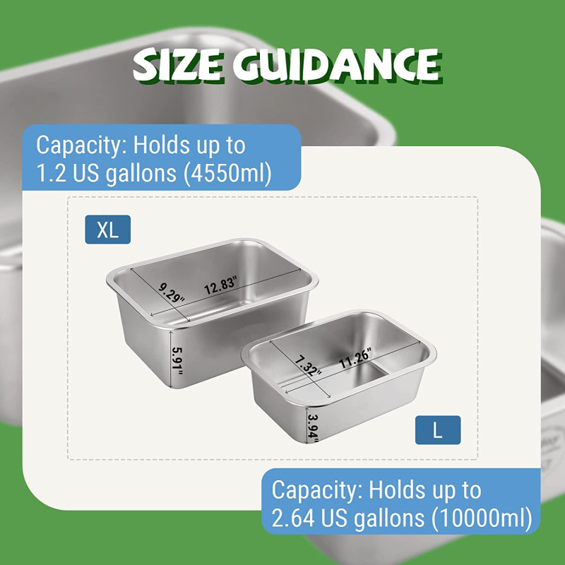 Dog Water Bowls with High Capacity Stainless Steel Dog Bowl for Large  X-Large Dogs