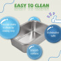 Dog Water Bowls with High Capacity Stainless Steel Dog Bowl for Large  X-Large Dogs