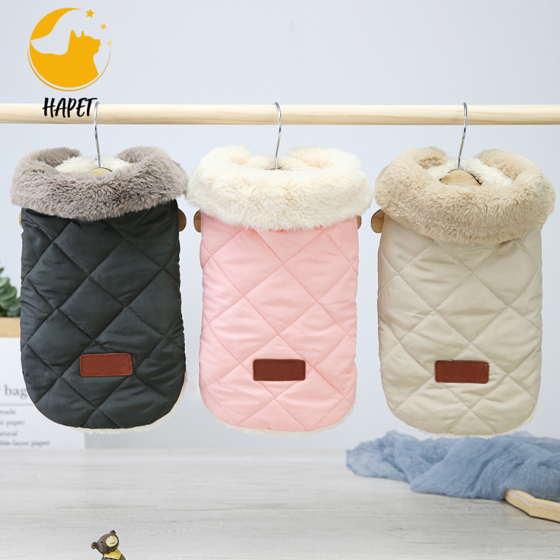 Fleece Lined Warm Dog Jacket Warm Dog Hoodie Puppy Coats with Hooded Cold Weather Pet Apparel Clothes for Puppy