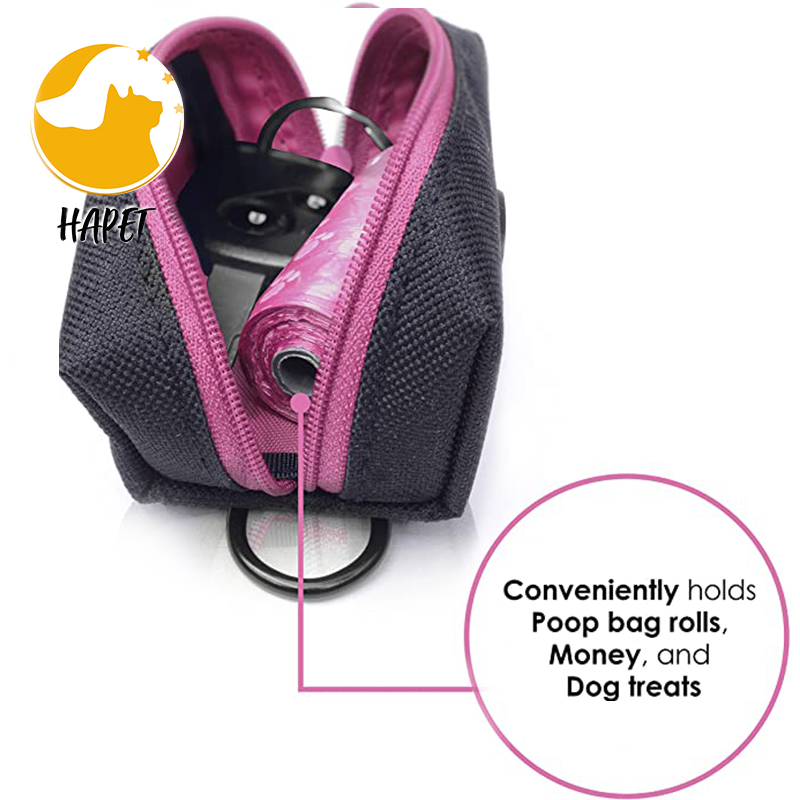 Dog Poop Bag Dispenser Holder 10% to Charity Earth Friendly, Plastic Free Cotton Canvas Dog Poop Bag Holder