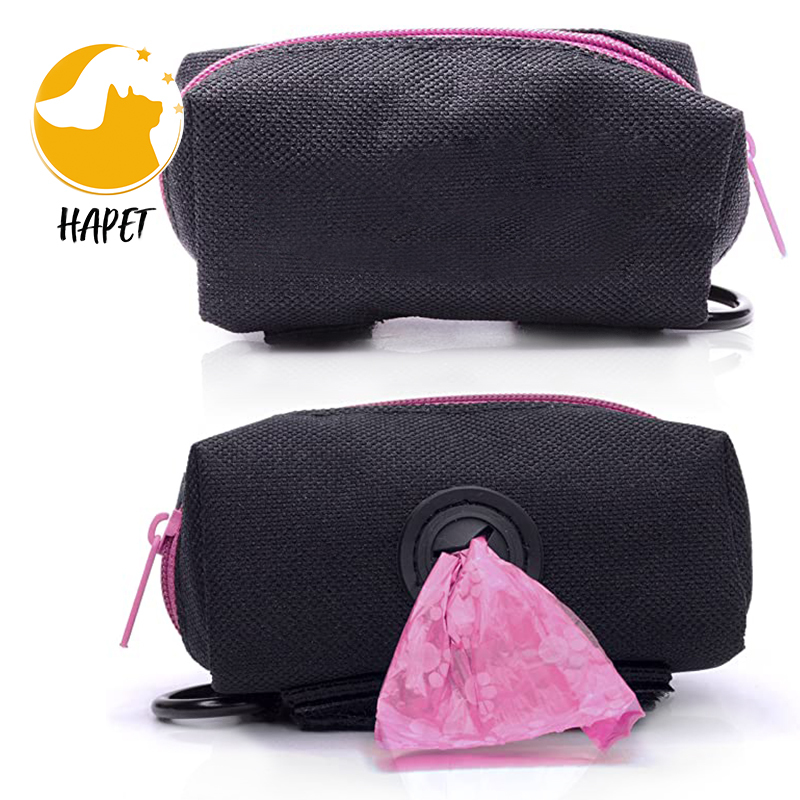 Dog Poop Bag Dispenser Holder 10% to Charity Earth Friendly, Plastic Free Cotton Canvas Dog Poop Bag Holder