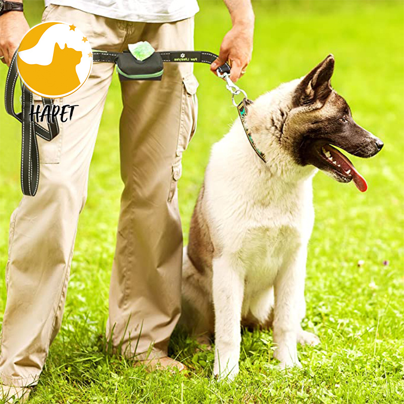 Dog Poop Bag Dispenser Holder 10% to Charity Earth Friendly, Plastic Free Cotton Canvas Dog Poop Bag Holder