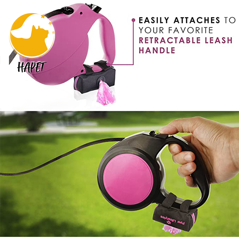Dog Poop Bag Dispenser Holder 10% to Charity Earth Friendly, Plastic Free Cotton Canvas Dog Poop Bag Holder