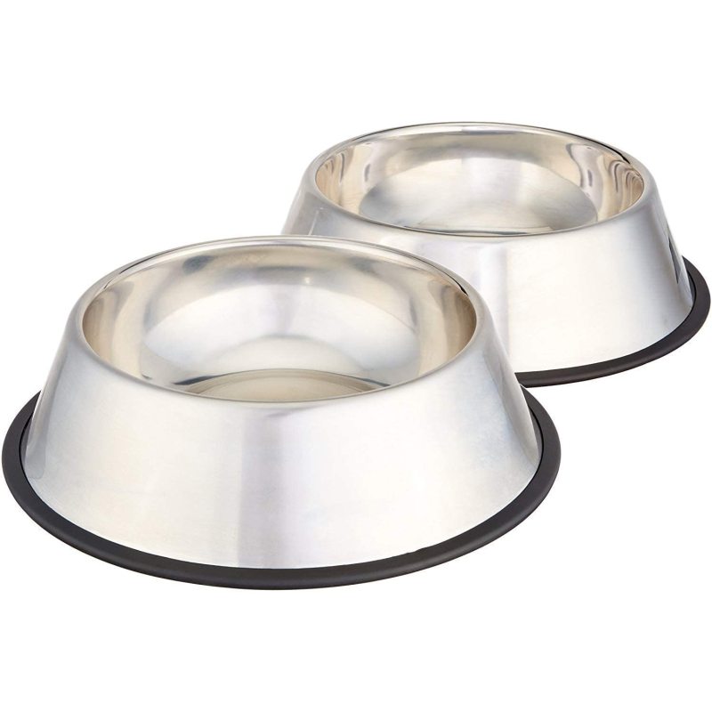 Durable stainless-steel food bowl for puppies, dogs, cats, or kittens