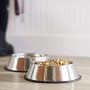 Durable stainless-steel food bowl for puppies, dogs, cats, or kittens