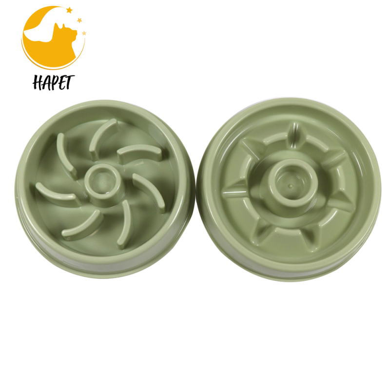 Stamen type slow food bowl preferably plastic pet dog and to protect stomach and prevent choking