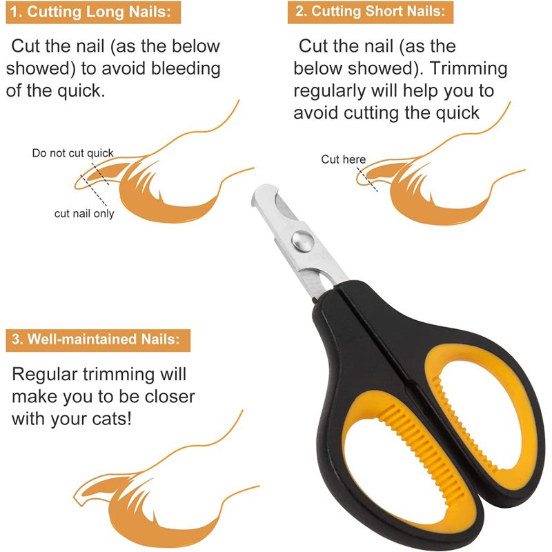 Dog Nail Clippers Trimmers Cat Claw Pet Nail Clippers Professional Ergonomic Anti-slip Small Animals Grooming Tool for Kitten