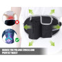 Absorbing Dual Bungee Dog Waist Belt Leash with Reflective Stitches