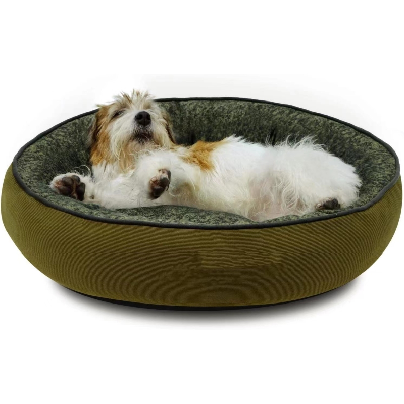 Round Dog Cat Dog Bed with Removable Washable Cover