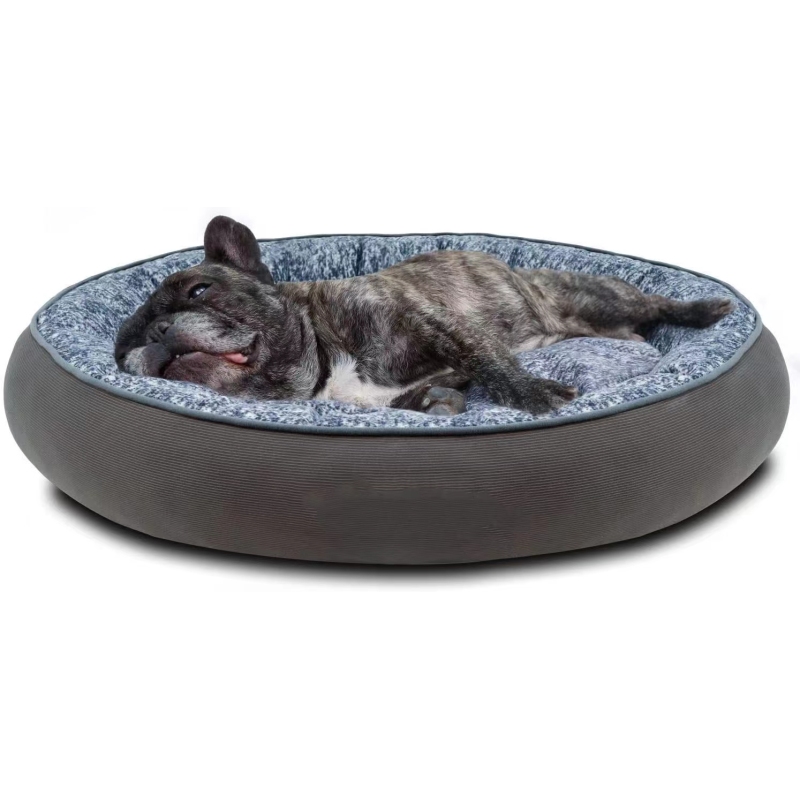 Round Dog Cat Dog Bed with Removable Washable Cover