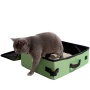 Light Weight Leak Proof Sturdy Prevent Litter Scatter  Travel Collapsible Portable Cat Litter Box with Lid