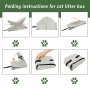 Light Weight Leak Proof Sturdy Prevent Litter Scatter  Travel Collapsible Portable Cat Litter Box with Lid