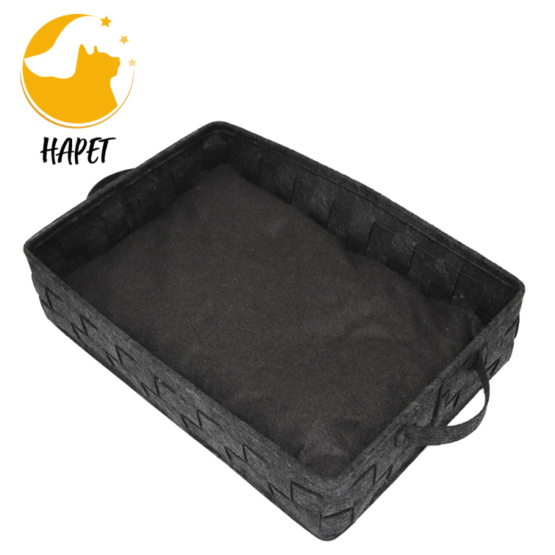 Cozy Cat Beds for Indoor Cats, Washable Pet Basket Bed with Removable Cushion Anti-Slip Bottom