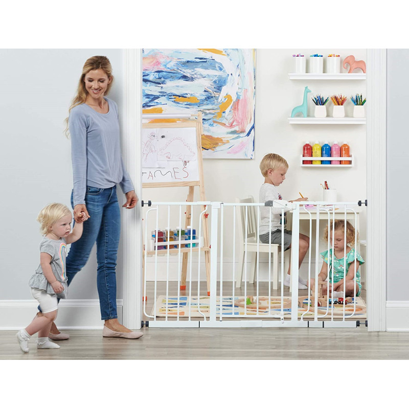 4 Pack of Pressure Mounts and 4 Pack of Wall Cups Walk Through Baby Gate Use In The Living Room