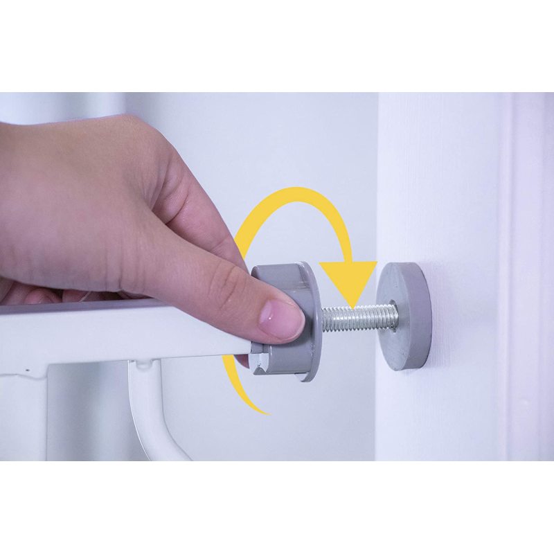 4 Pack of Pressure Mounts and 4 Pack of Wall Cups Walk Through Baby Gate Use In The Living Room