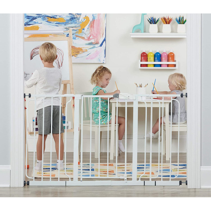 4 Pack of Pressure Mounts and 4 Pack of Wall Cups Walk Through Baby Gate Use In The Living Room