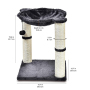 Wood Sisal Pet Furniture for Cats and Kittens Scratching Post Cat Scratching Post with Hammock Climbing Frame Cat Toy With Ball