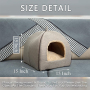 Self Warming Reversible Cat Dog Cushion Bed House Detachable Cave Tent Sleeping Bag Hooded Pet Bed Burrow Lounge Pet Condo