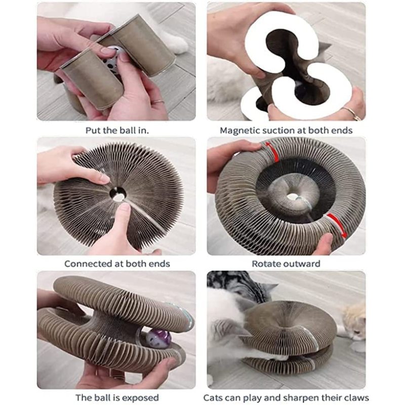 Interactive Training Exercise Recyclable Cat Scratching Board Play Toy Make Fun for Cat
