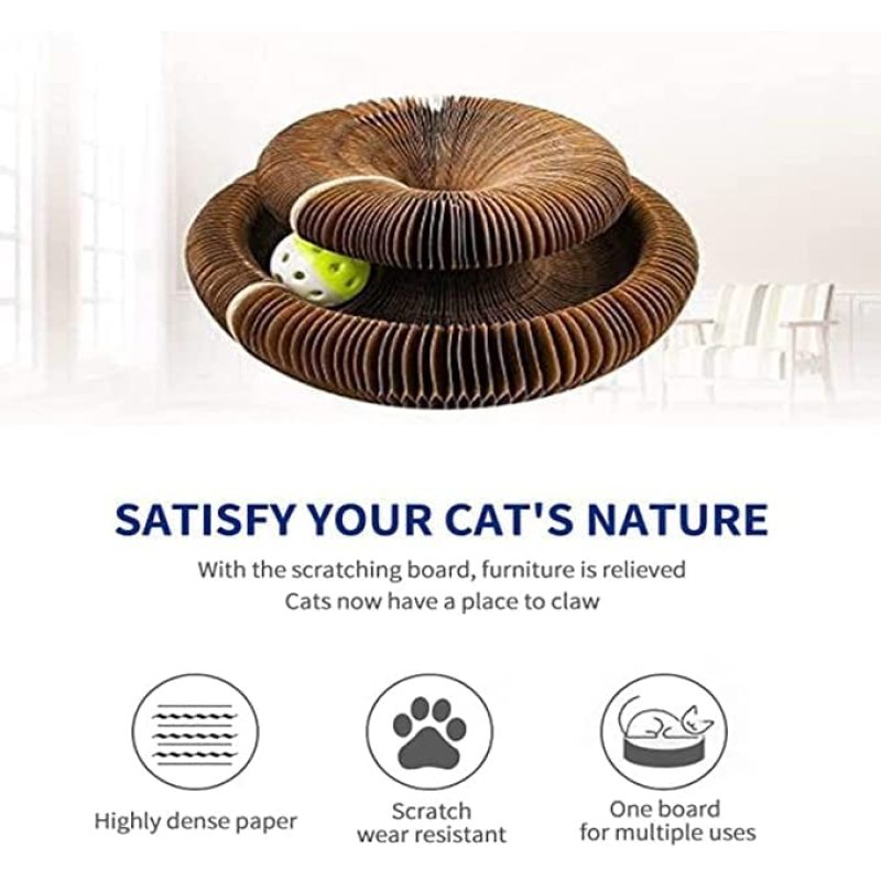 Interactive Training Exercise Recyclable Cat Scratching Board Play Toy Make Fun for Cat