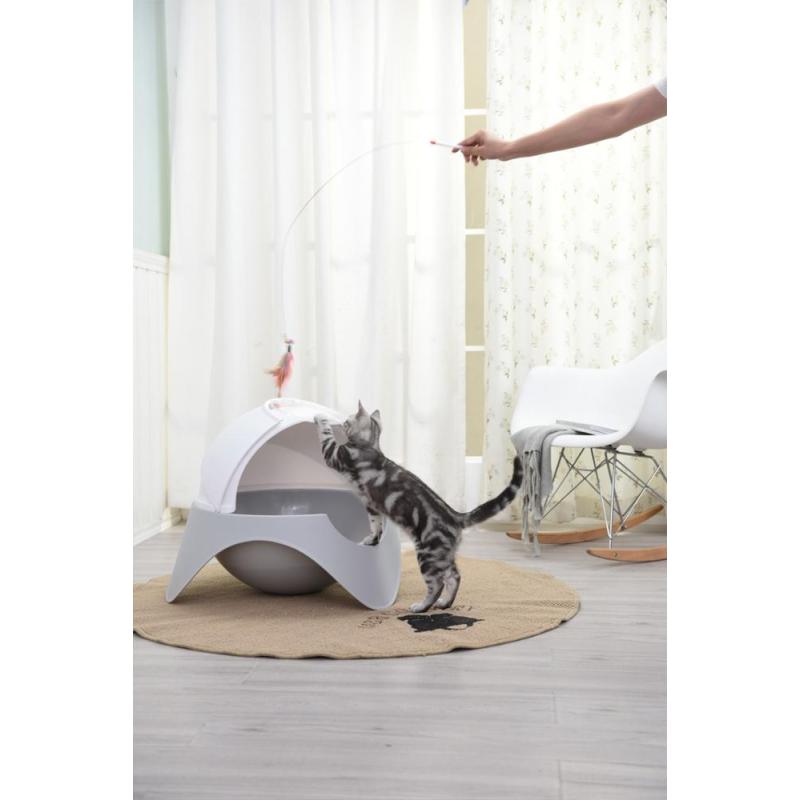Custom logo Design Self cleaning easy clean pp material plastic scoop included cat House litter box