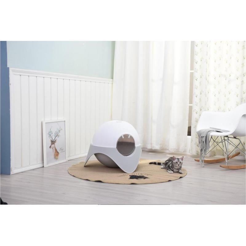 Custom logo Design Self cleaning easy clean pp material plastic scoop included cat House litter box