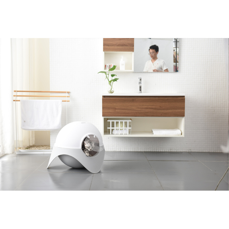 Custom logo Design Self cleaning easy clean pp material plastic scoop included cat House litter box