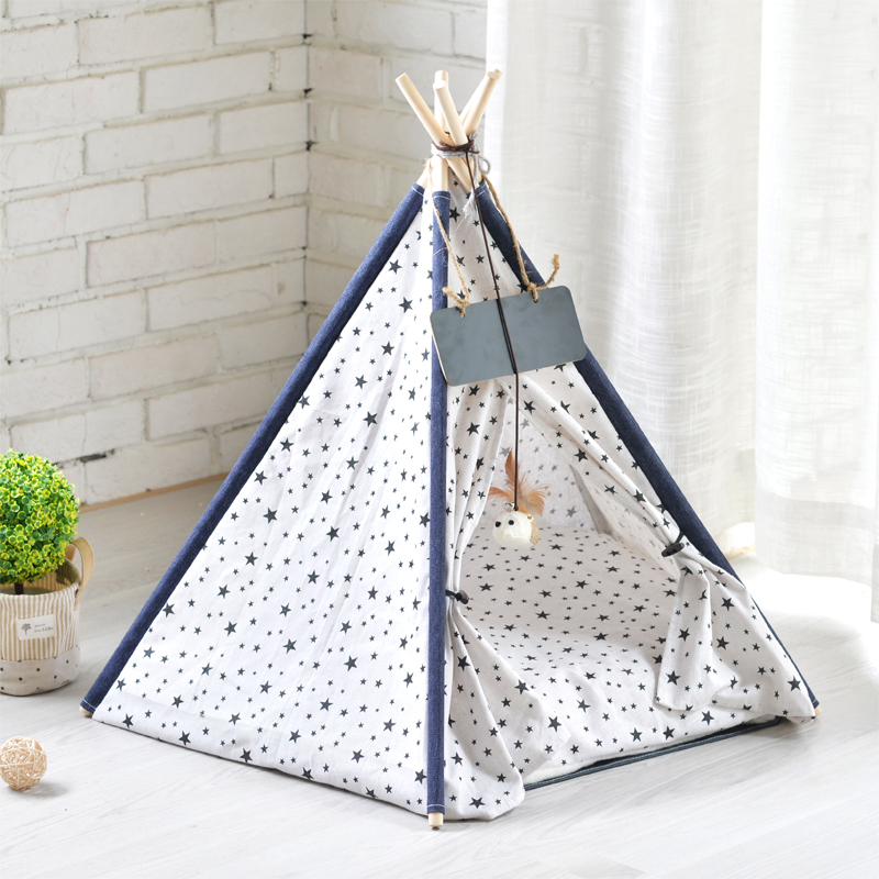High Quality luxury Portable Wholesale Washable Indoor Party White Play Indian Kids Teepee Tent Pet Playing Sleeping Tent