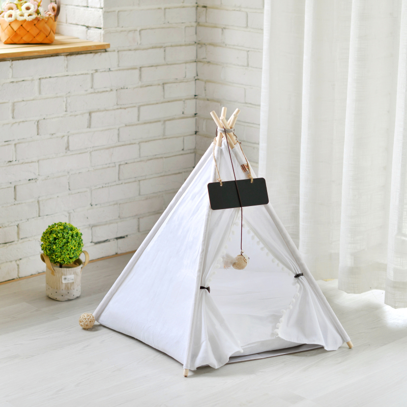 High Quality luxury Portable Wholesale Washable Indoor Party White Play Indian Kids Teepee Tent Pet Playing Sleeping Tent