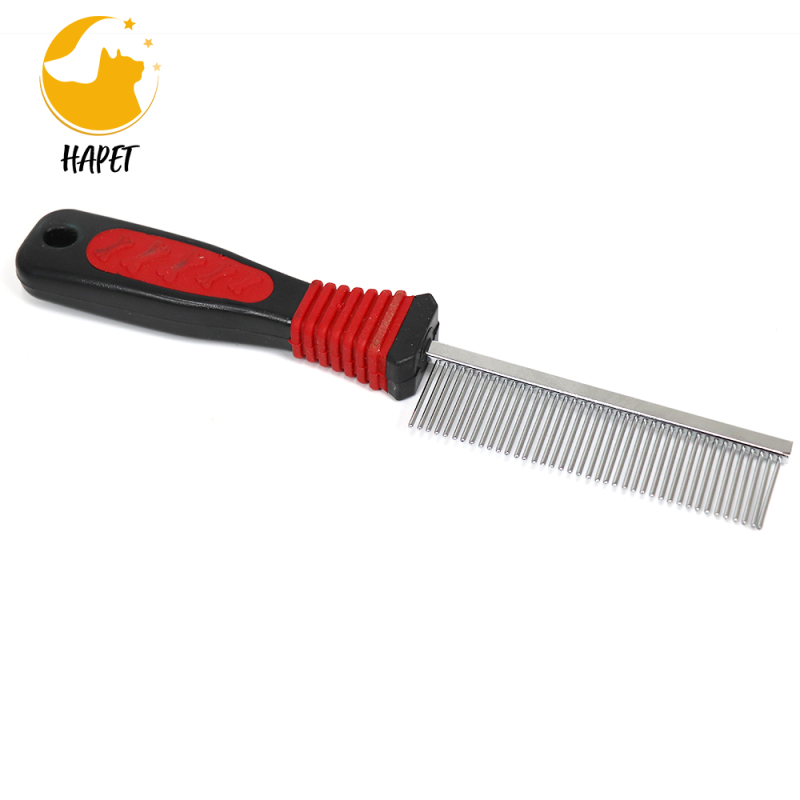 Pet Grooming Comb Cat & Dog Brush Anti-Slip Plastic Handle