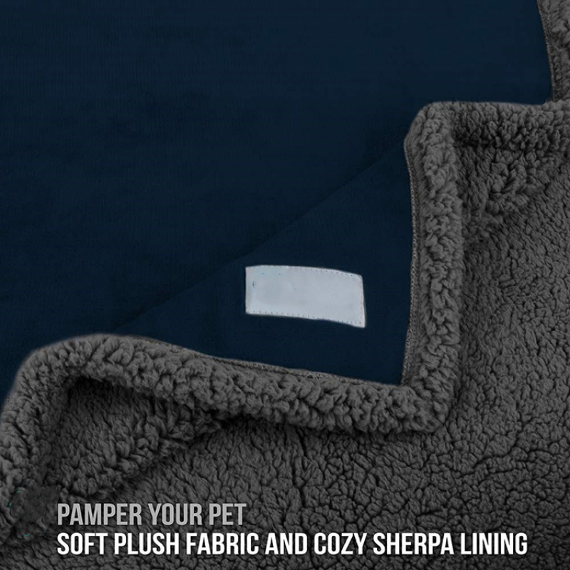 Waterproof Dog Blanket  Sherpa Fleece Pet Blanket Reversible Microfiber for Dog Bed Couch Sofa Cover