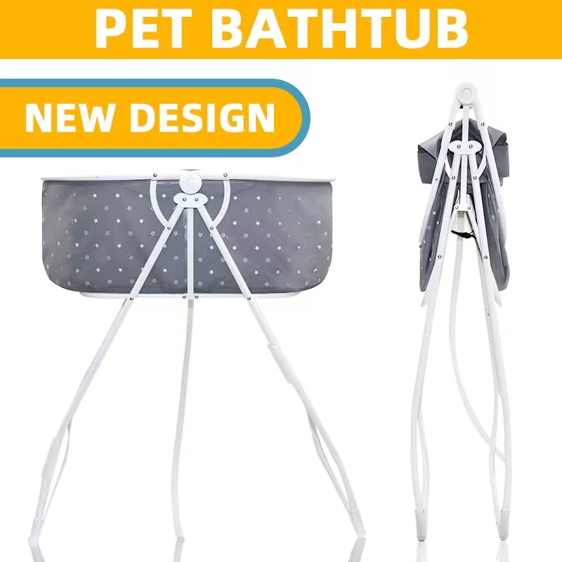 Pet Dog Grooming Bath Tub Folding Dog Bathtub Elevate Family Bath for Small and Medium Pets