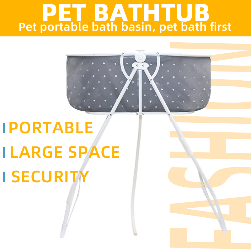 Pet Dog Grooming Bath Tub Folding Dog Bathtub Elevate Family Bath for Small and Medium Pets