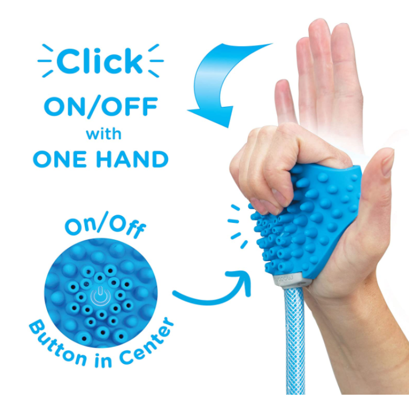 Pet Bathing Tool Pet Shower Sprayer & Scrubber in-One, Shower Bath Tub & Outdoor Garden Hose Compatible