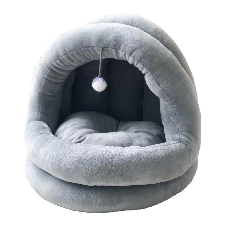 Cozy Pet Bed House Warm Cave Sleeping Bed Nest for Cats and Dogs