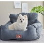 Dog Chew Resistant Waterproof Suede Car Seat Pet Car Dog Bed With Safety Belt