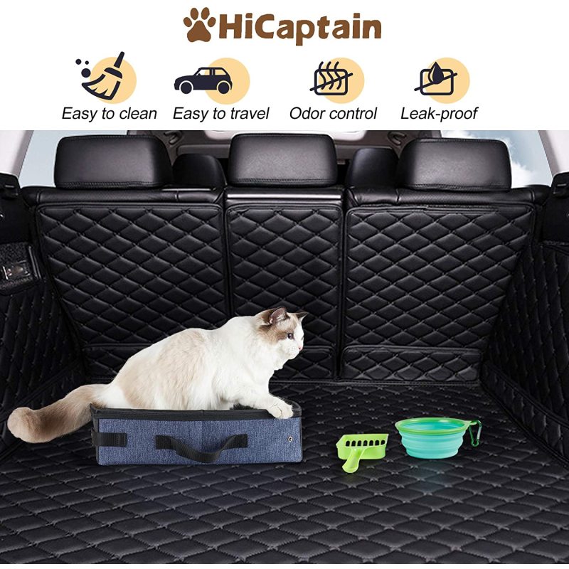 Lid and Handle Standard Portable Smart cat Litter Box Collapsible Carrier for Cat