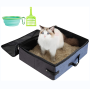 Lid and Handle Standard Portable Smart cat Litter Box Collapsible Carrier for Cat