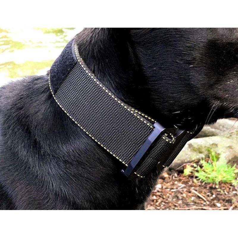 Amazon Black Dog Collar Luxury for Large Dogs Heavy Duty Polyester Tactical Dog Collar